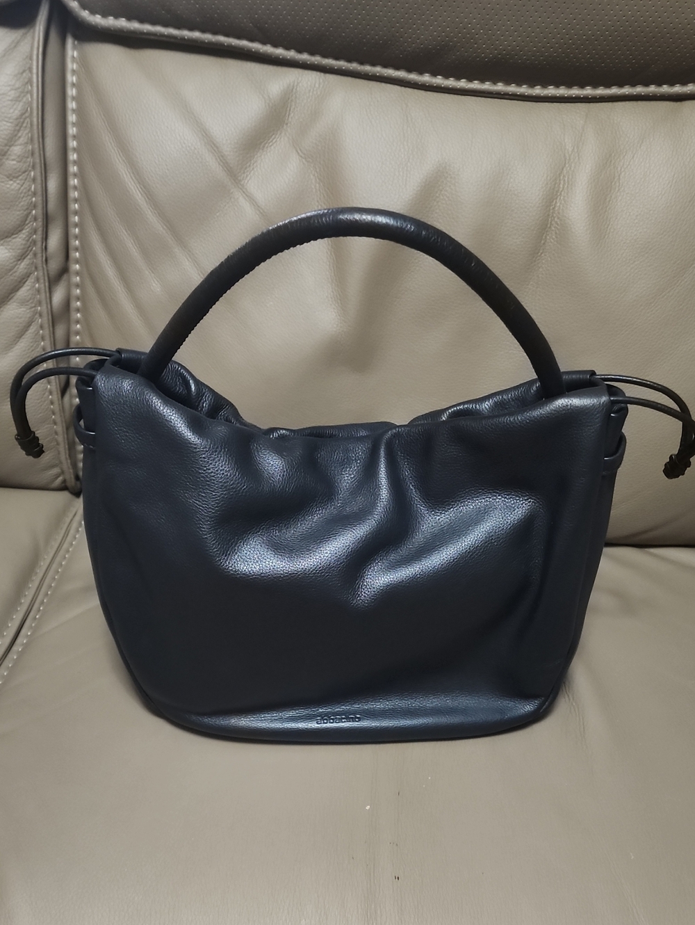 Abbacino Black Leather Hobo Women's Bag